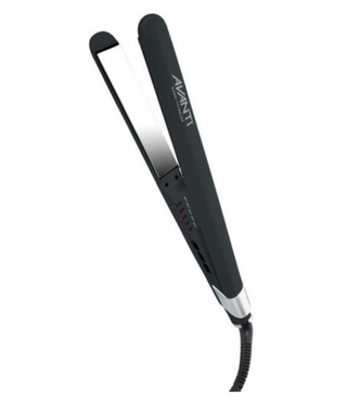 Alternate view of matte black AVANTI titanium flat iron
